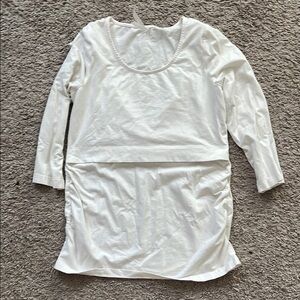 Seraphine White Fitted 3/4 Sleeve Tunic